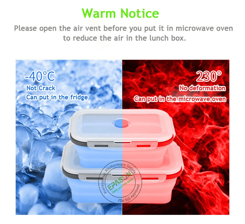 Collapsible Silicone Food Containers- Smart Kitchen Corner