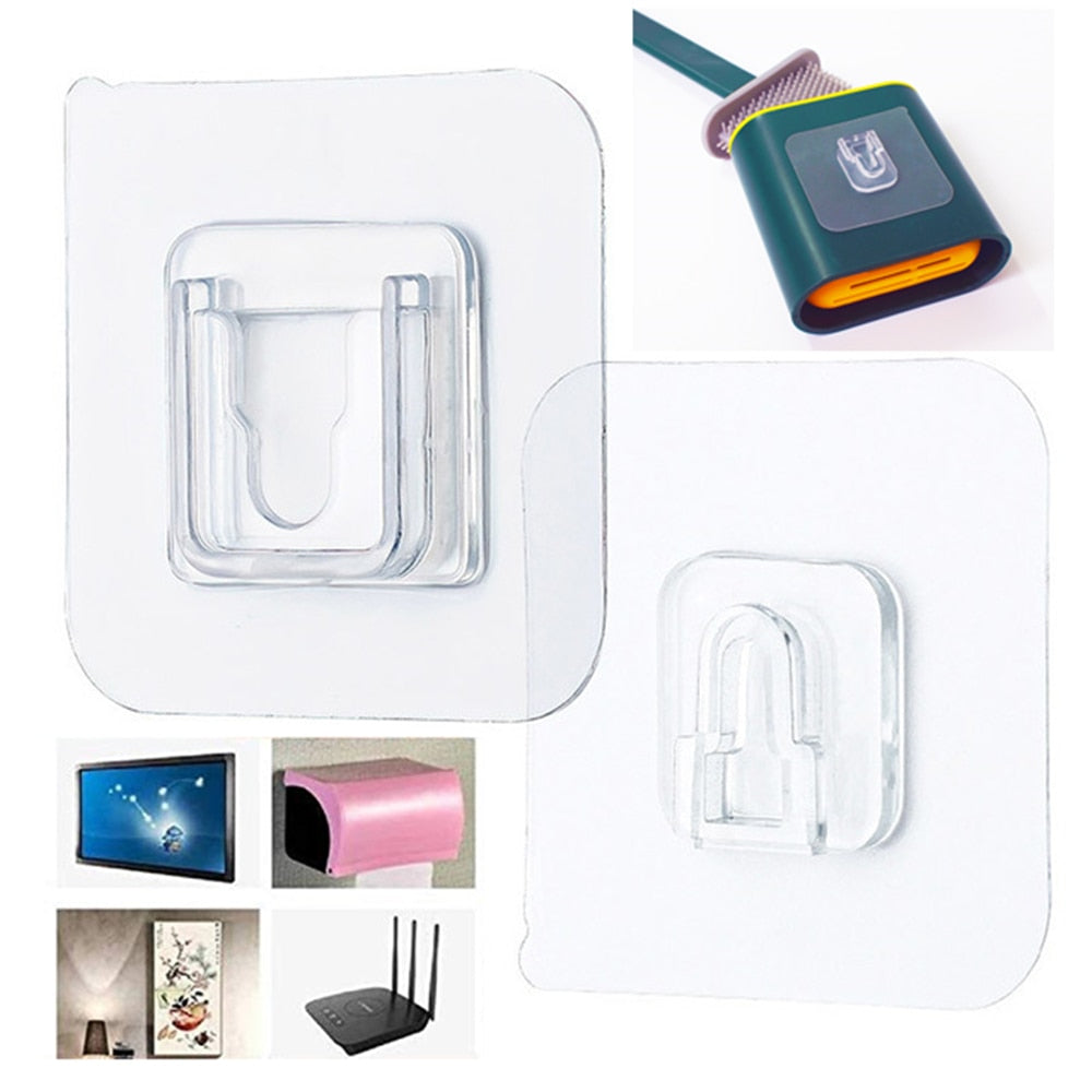 Transparent Double-Sided Adhesive Wall Hooks 10 Pieces /2 Pieces, Size: Small