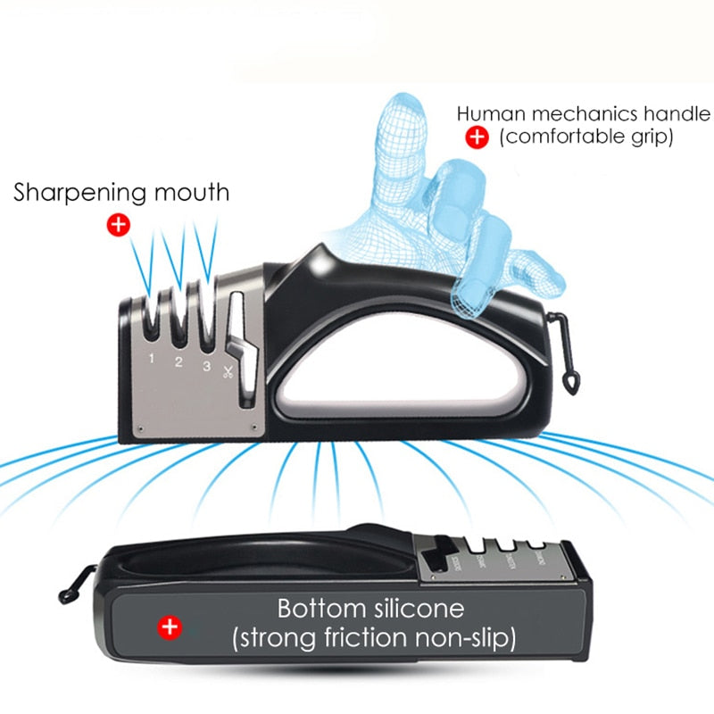 W.W 4 in 1 knife sharpener , Manual whetstone，senzu sharpener