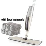 Practical Spray Mop with Reusable Microfiber Pads & 360 Degree Swiveling Head