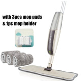 Practical Spray Mop with Reusable Microfiber Pads & 360 Degree Swiveling Head