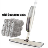 Practical Spray Mop with Reusable Microfiber Pads & 360 Degree Swiveling Head