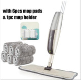 Practical Spray Mop with Reusable Microfiber Pads & 360 Degree Swiveling Head