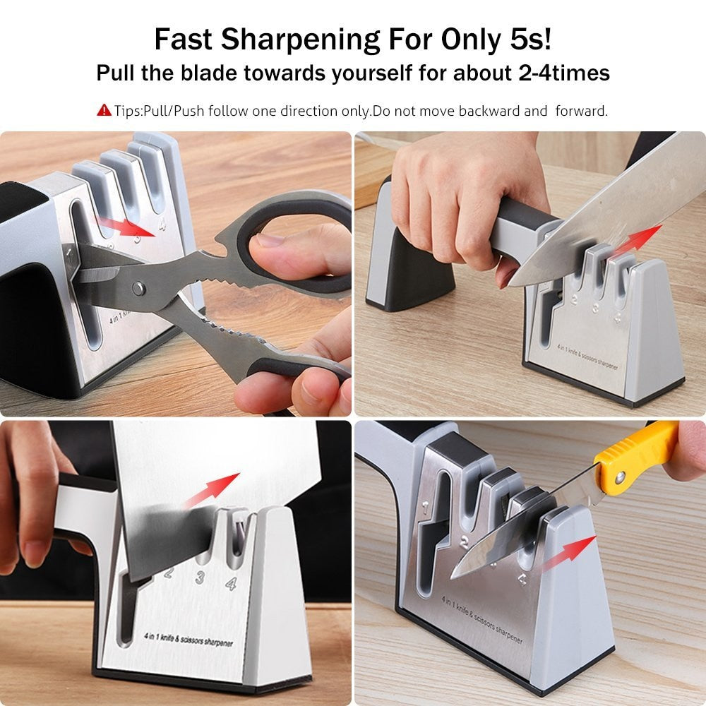1pc Multi-functional Kitchen Knife Sharpener, Quick Sharpening For
