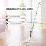 Practical Spray Mop with Reusable Microfiber Pads & 360 Degree Swiveling Head