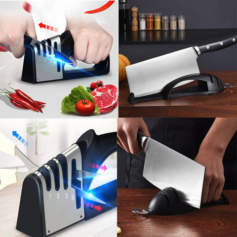 Knife Sharpener (4-in-1) Comfortable Grip